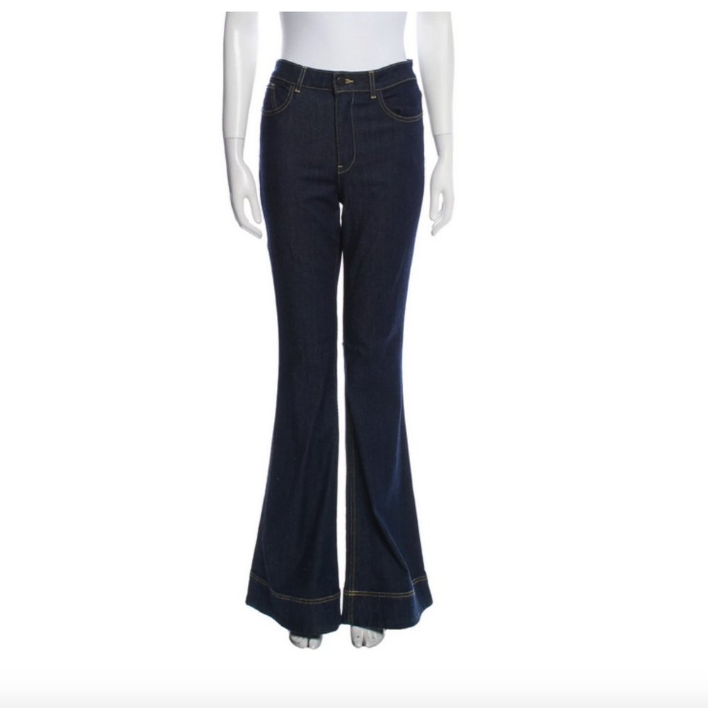 NWT Alice + Olivia Mid-rise Dark Wash Flare Leg Jeans 29